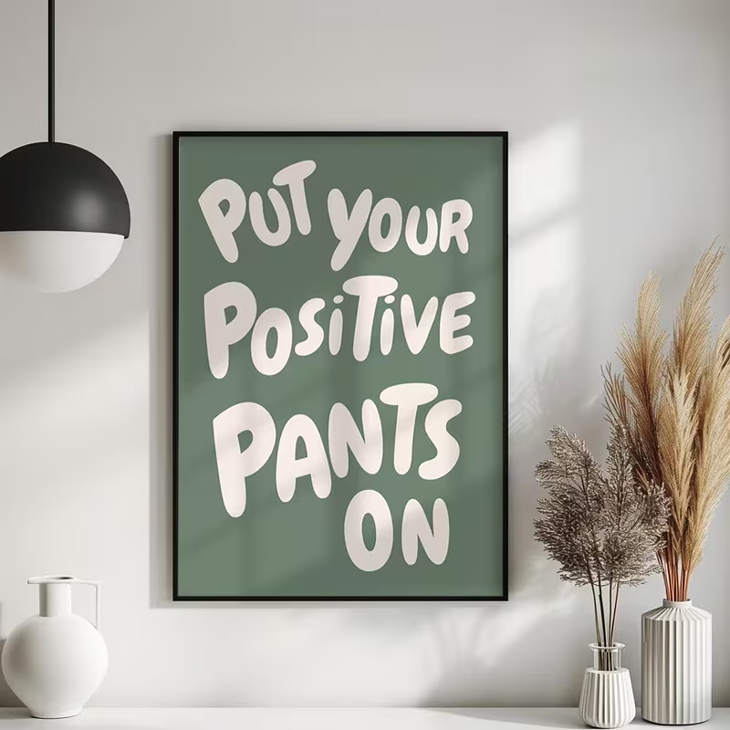 Modern Green Put Your Positive - đánh giá và giá Home Decor Quotes On Wall