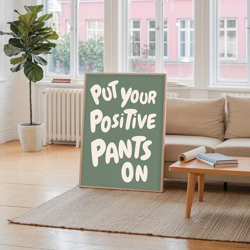 Modern Green Put Your Positive - đánh giá và giá Home Decor Quotes On Wall