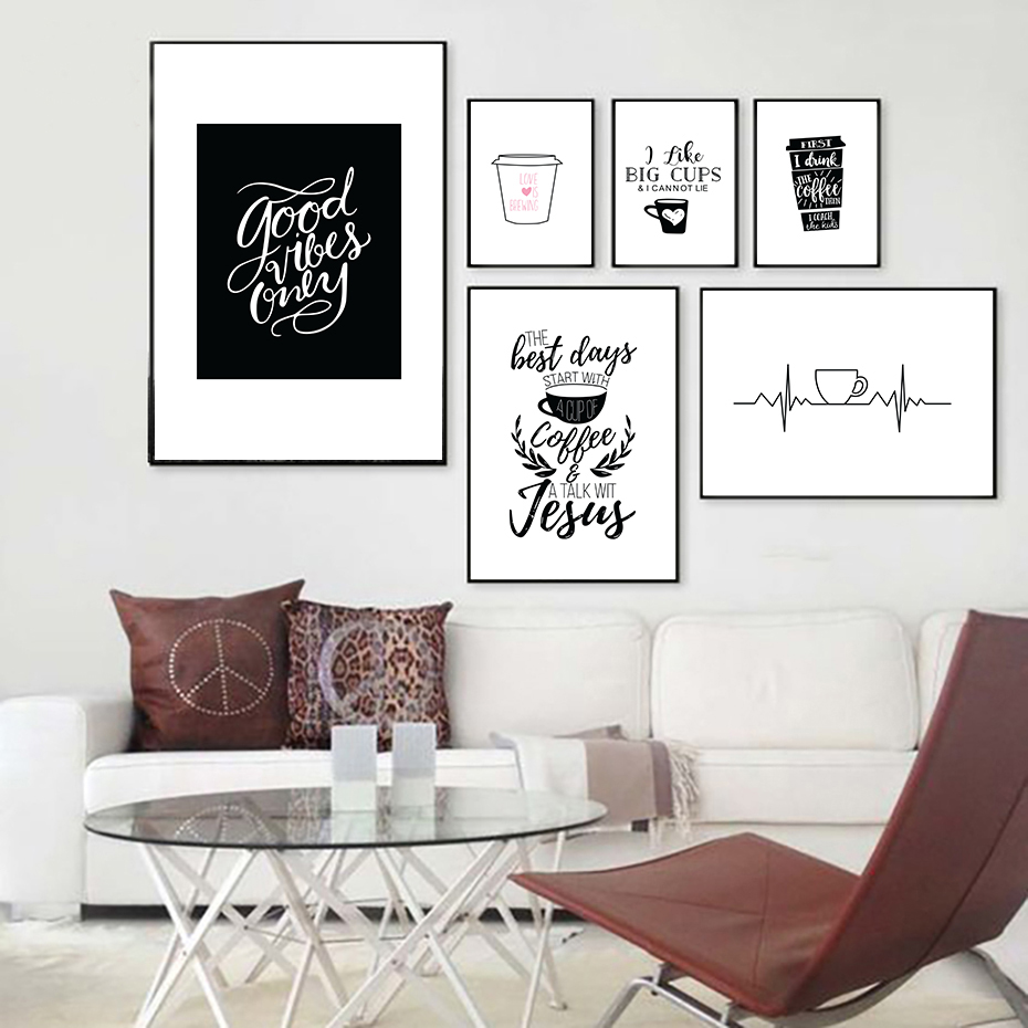 Modern Coffee Quote Posters Pr - đánh giá và giá Home Decor Quotes On Wall