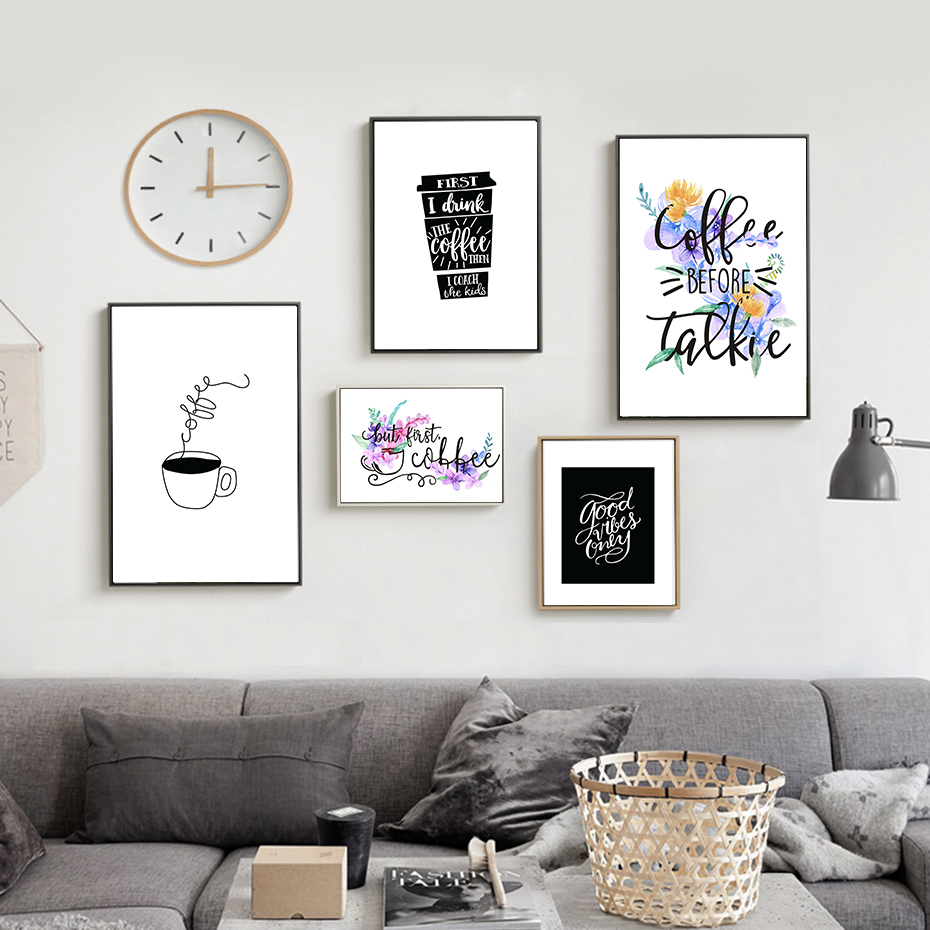 Modern Coffee Quote Posters Pr - đánh giá và giá Home Decor Quotes On Wall