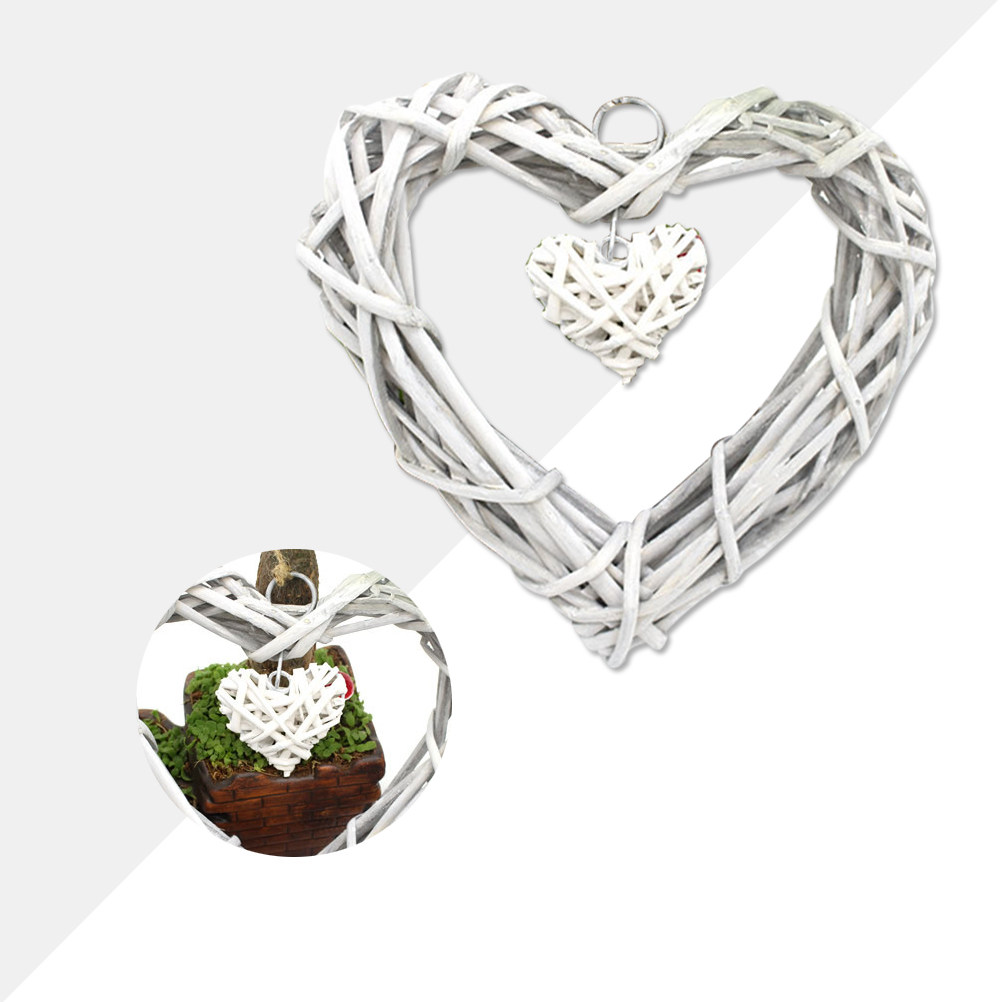 Beige Rustic Wicker Heart Deco - đánh giá và giá Home Decor Rattan