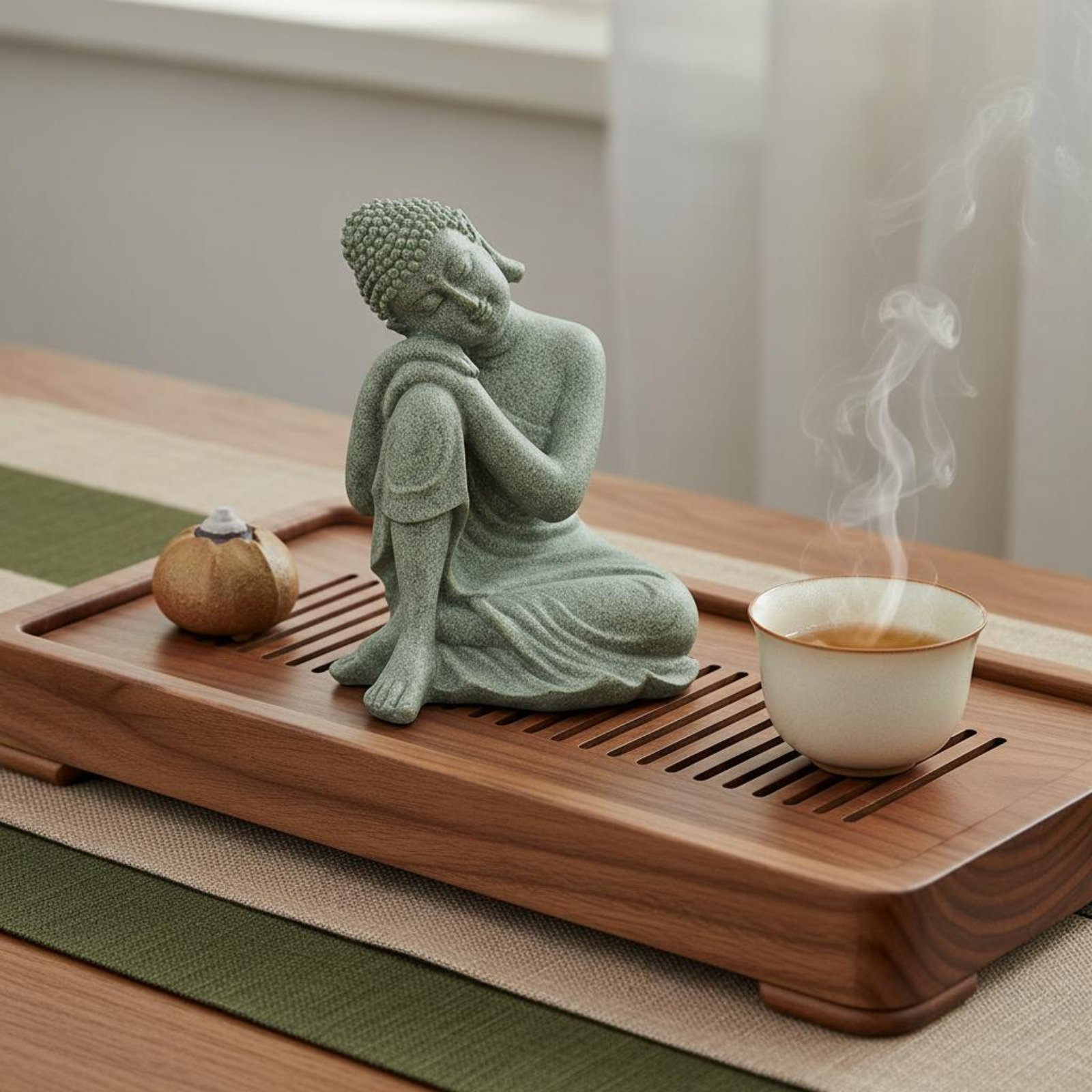 3 Pieces Stone Buddha Decor Te - đánh giá và giá Home Decor Zen