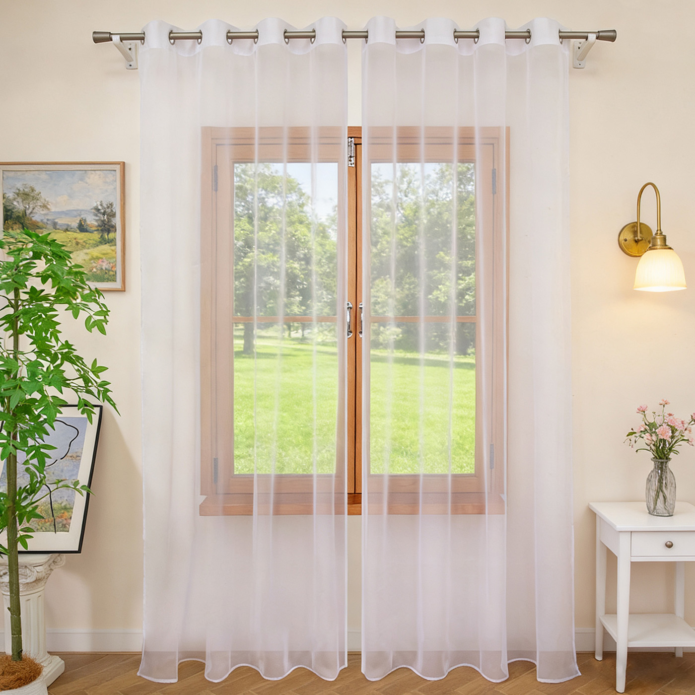 1PC White Sheer Curtain, Gromm - đánh giá và giá Home Decor Pt