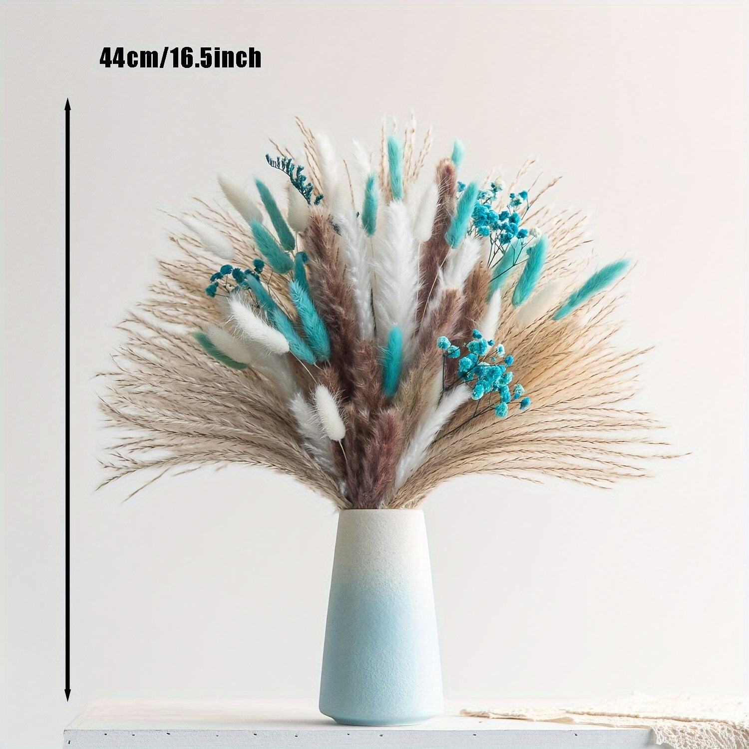 Tiffany Blue Dried Flower Bouq - đánh giá và giá Pampas Grass Decor