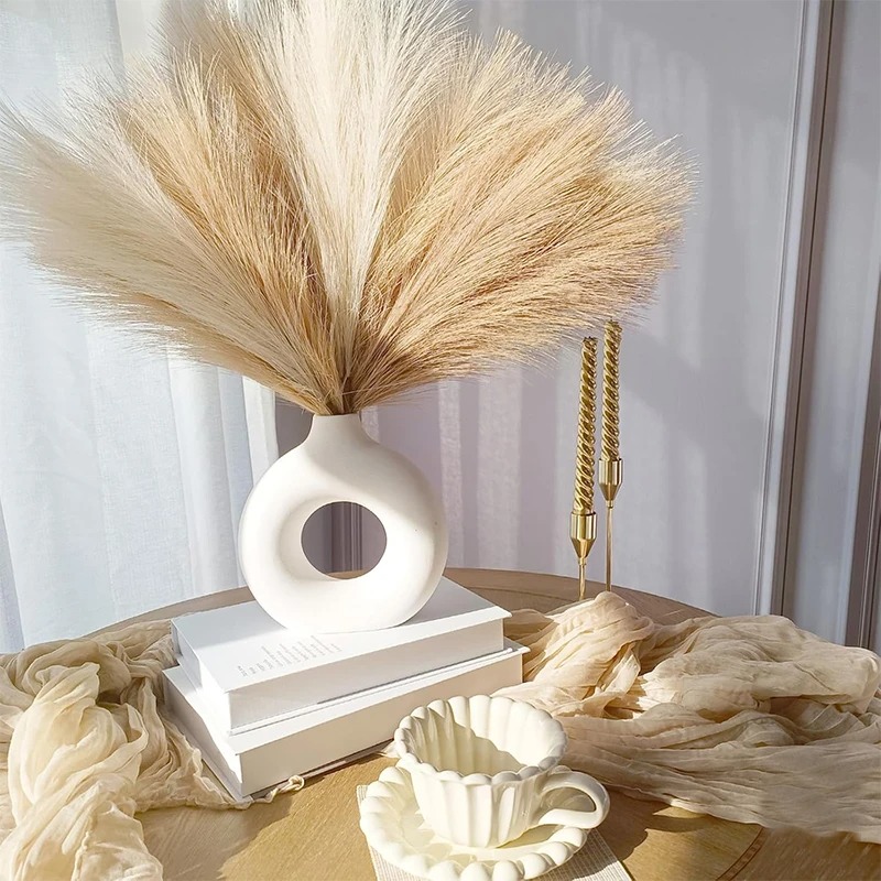 5/10Pcs 55CM Artificial Pampas - đánh giá và giá Pampas Grass Decor