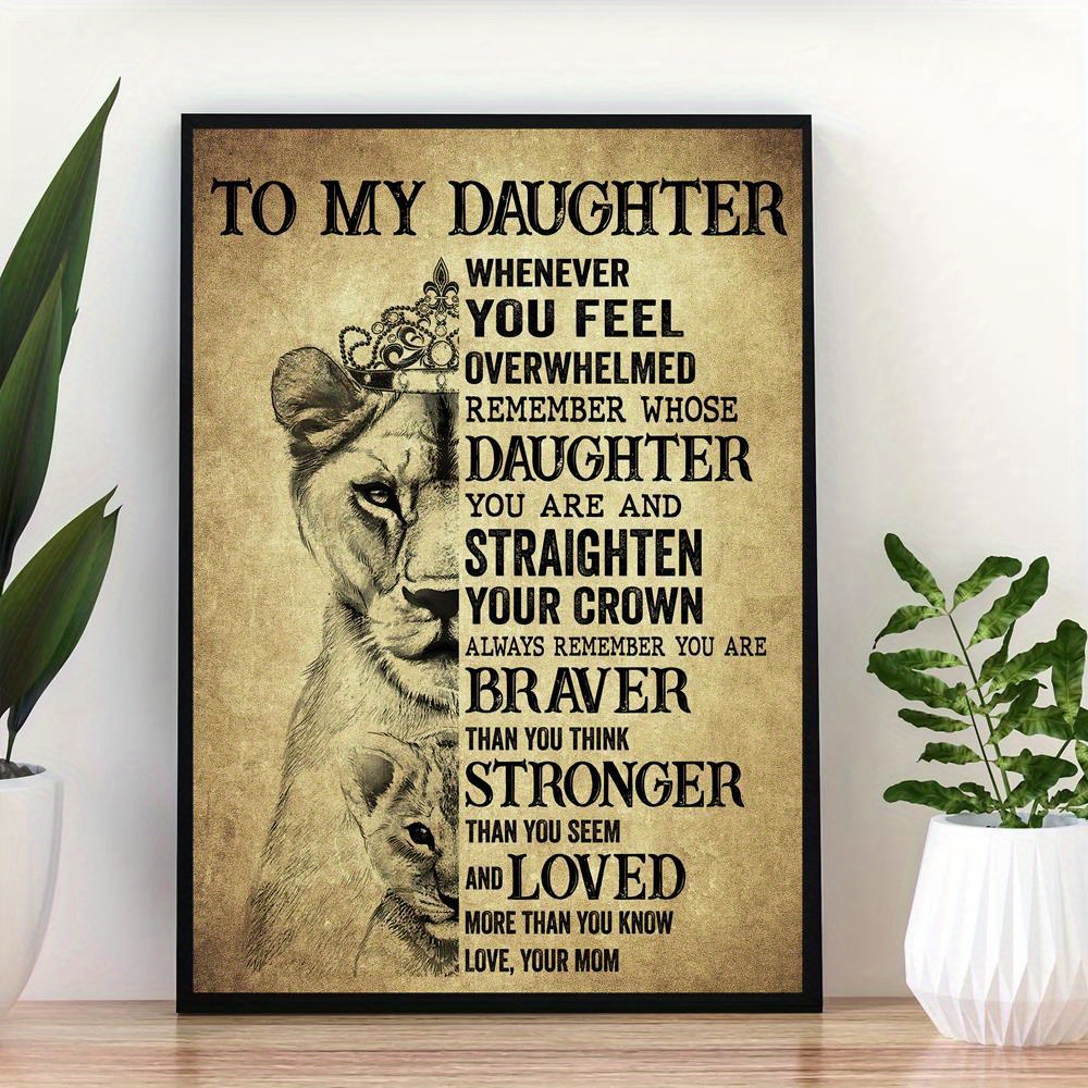 Canvas Painting Wild Lion Lett - đánh giá và giá Home Decor Quotes On Wall