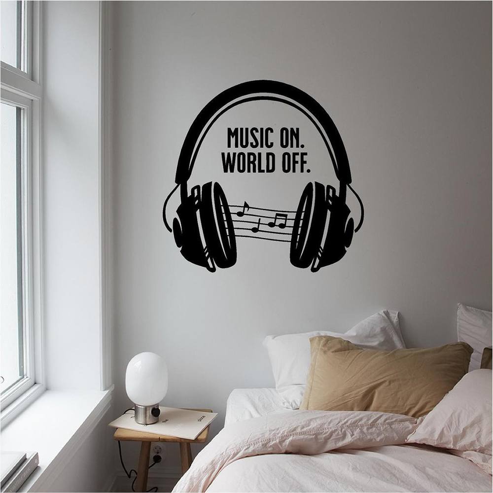Tai Nghe Nhạc Tường Đề Can Trí - đánh giá và giá Home Decor Quotes On Wall