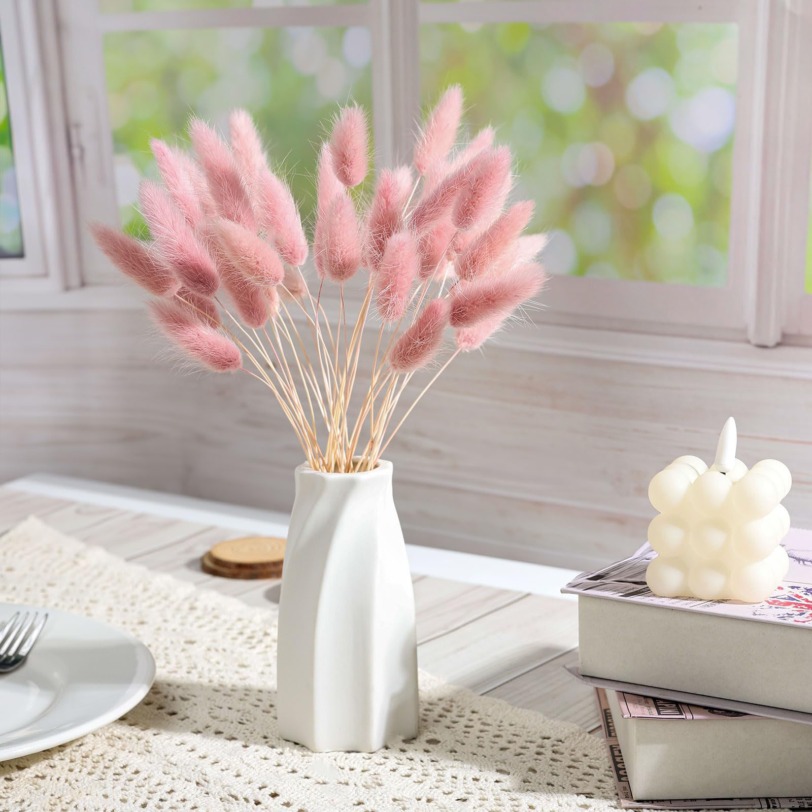 120 Stem Pink Dried Pampas Bun - đánh giá và giá Pampas Grass Decor