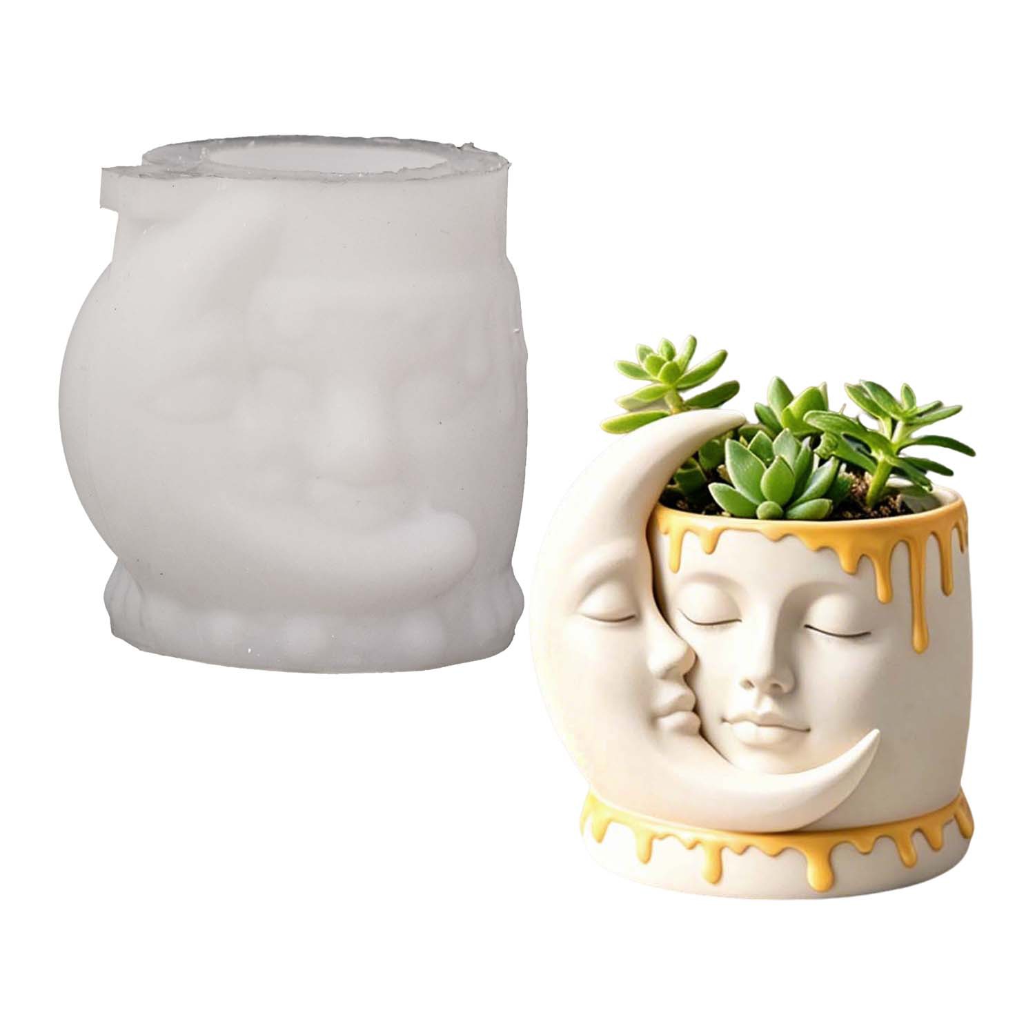 1/2pcs Candle Silicone Mold Fa - đánh giá và giá Succulent Planter Pot