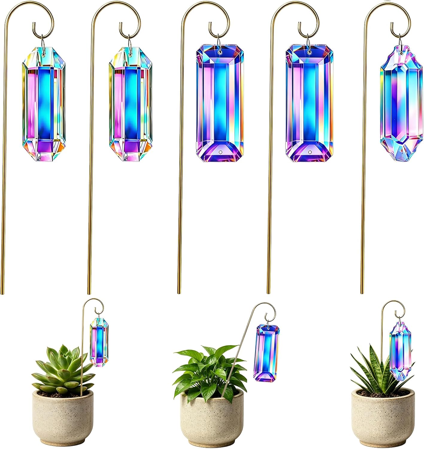 5PC Crystal Suncatcher Plant S - đánh giá và giá Crystal Sun Catcher