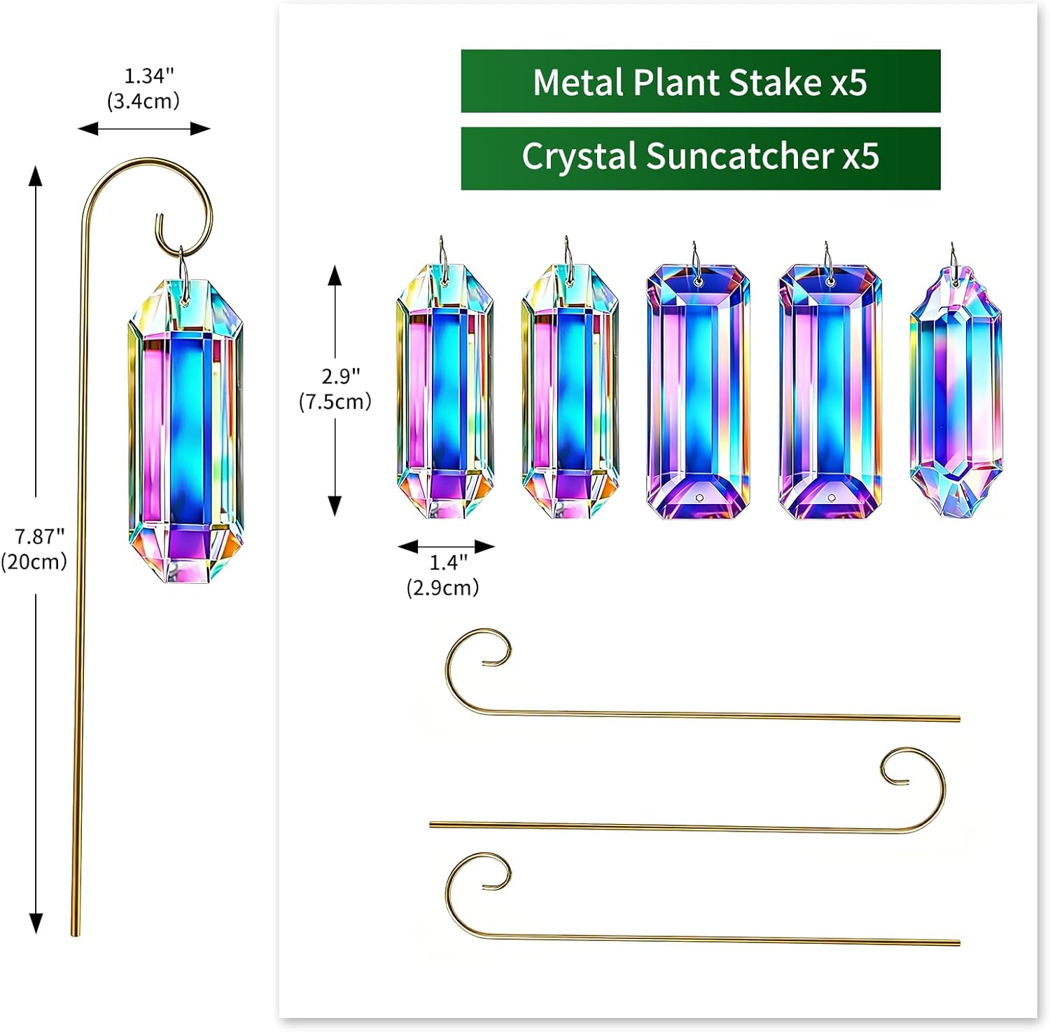 5PC Crystal Suncatcher Plant S - đánh giá và giá Crystal Sun Catcher