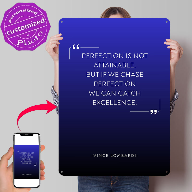 Vince Lombardi Quote on Perfec - đánh giá và giá Home Decor Quotes On Wall