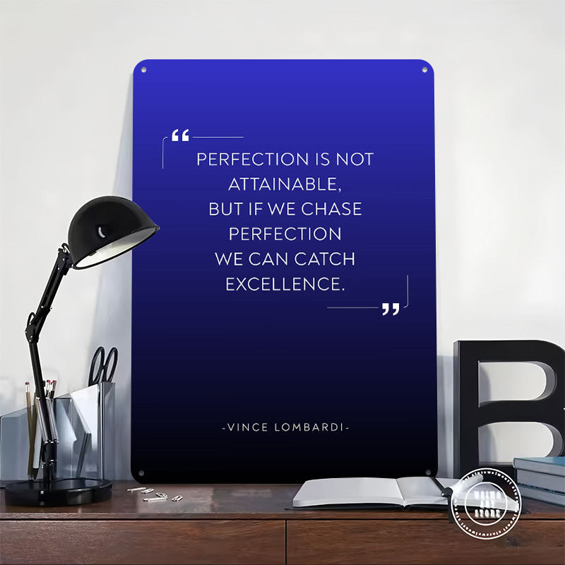 Vince Lombardi Quote on Perfec - đánh giá và giá Home Decor Quotes On Wall