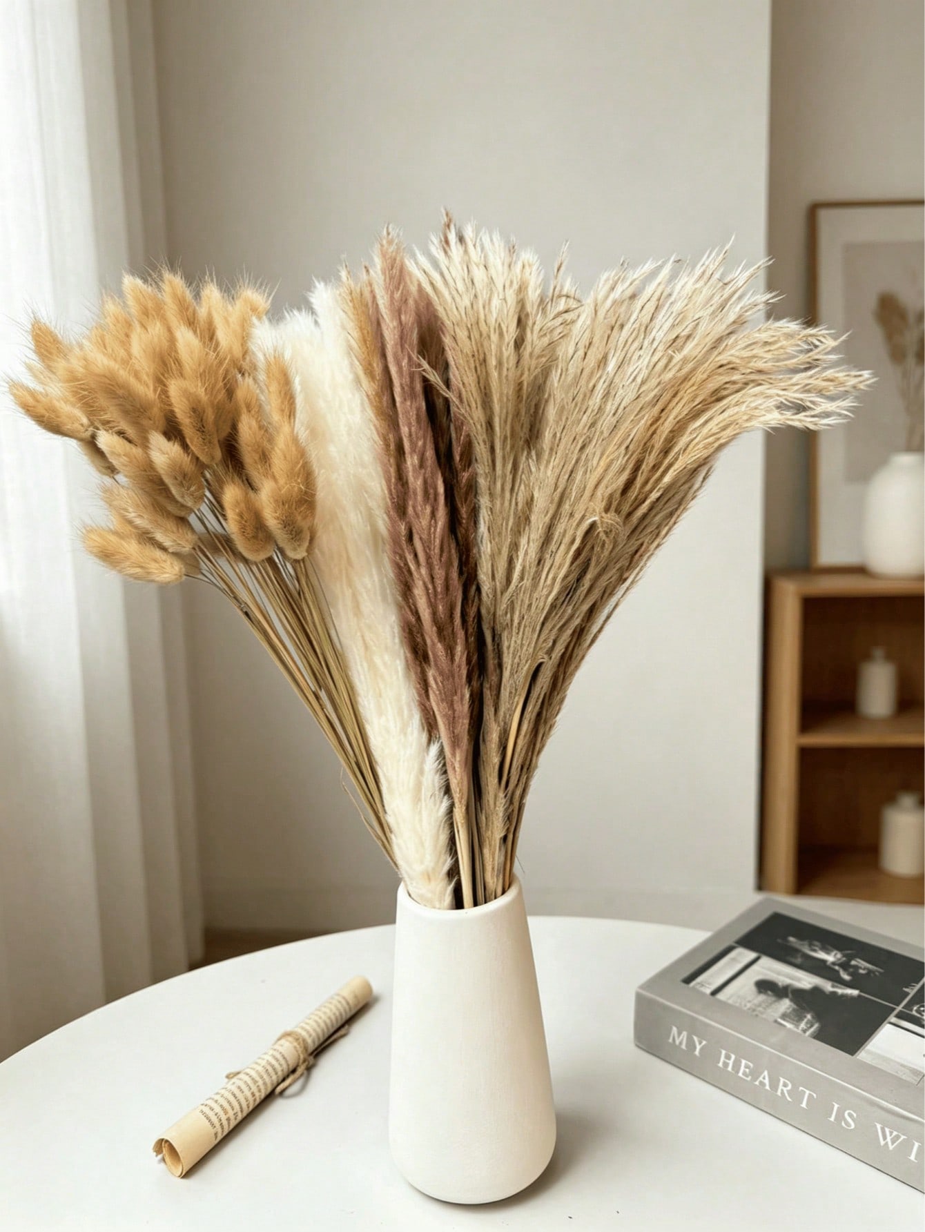 10/20/30pcs White Artificial P - đánh giá và giá Pampas Grass Decor
