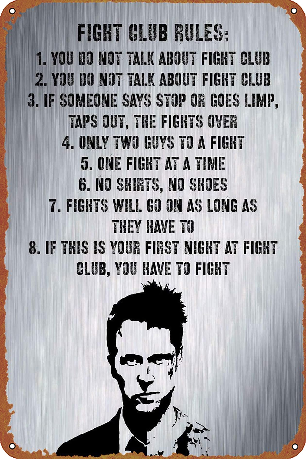 1PCS,Fight Club Rules Quotes O - đánh giá và giá Home Decor Quotes On Wall
