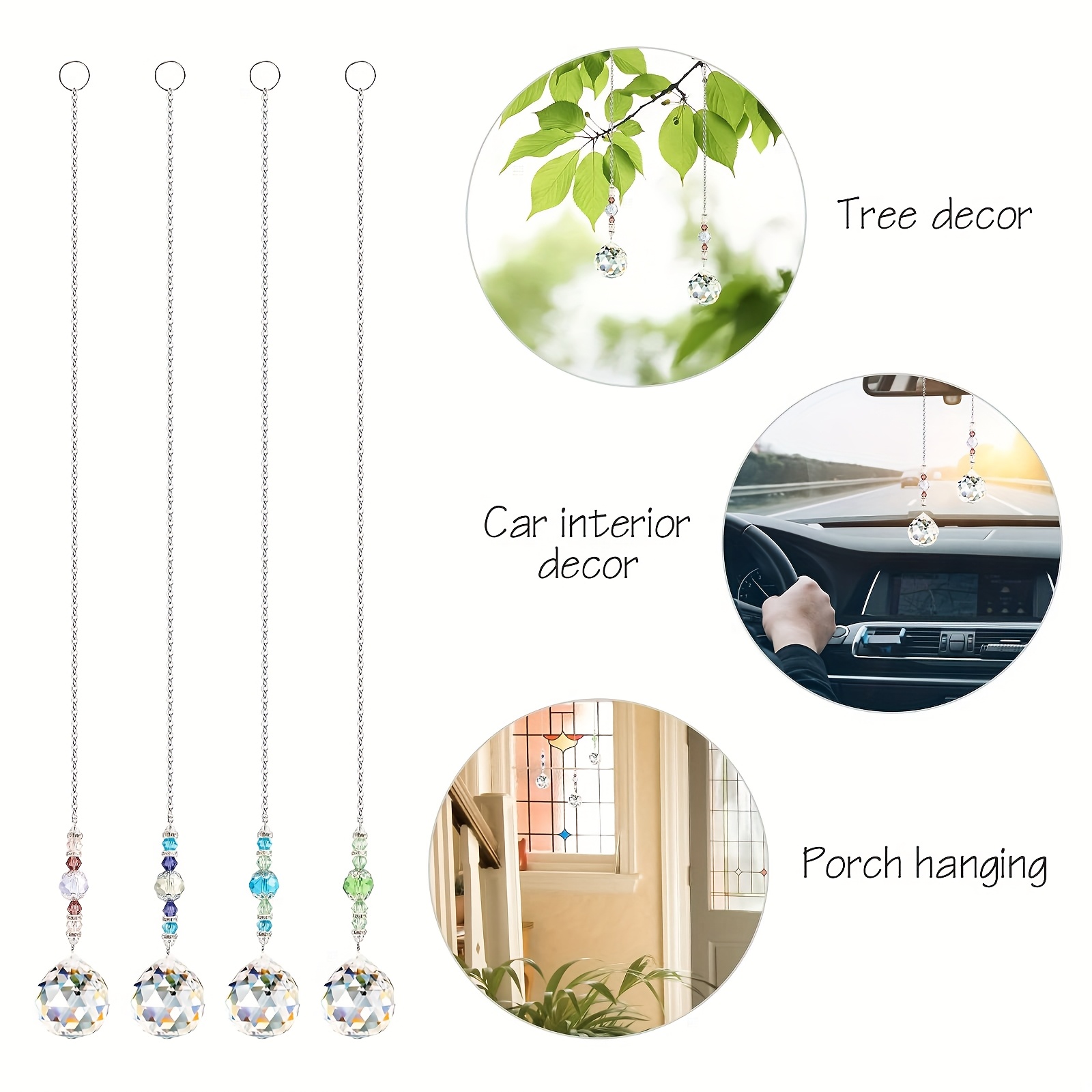 4 Pcs Window Crystal Suncatche - đánh giá và giá Crystal Sun Catcher