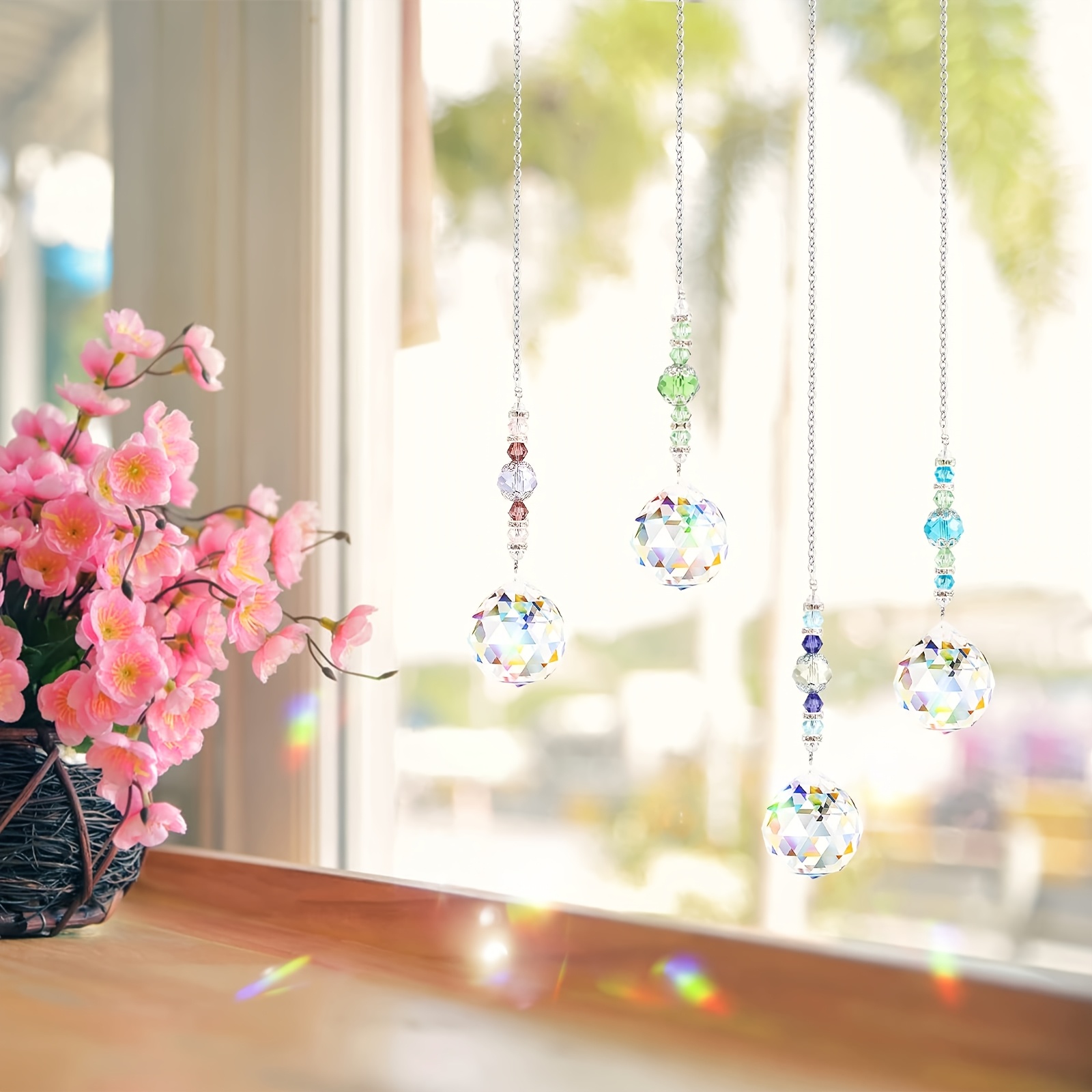 4 Pcs Window Crystal Suncatche - đánh giá và giá Crystal Sun Catcher