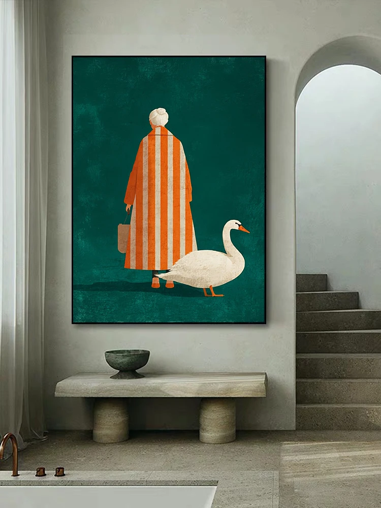 Figure in Orange White Striped - đánh giá và giá Home Decor Zen