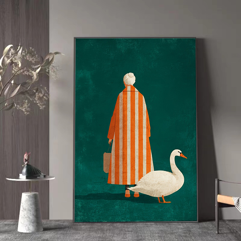 Figure in Orange White Striped - đánh giá và giá Home Decor Zen